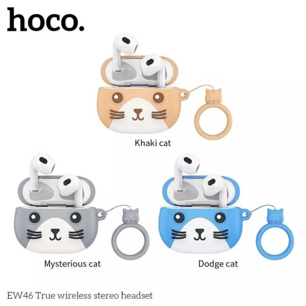 Audífonos Inalámbricos HOCO EW46 Gatito Gris - Imagen 3