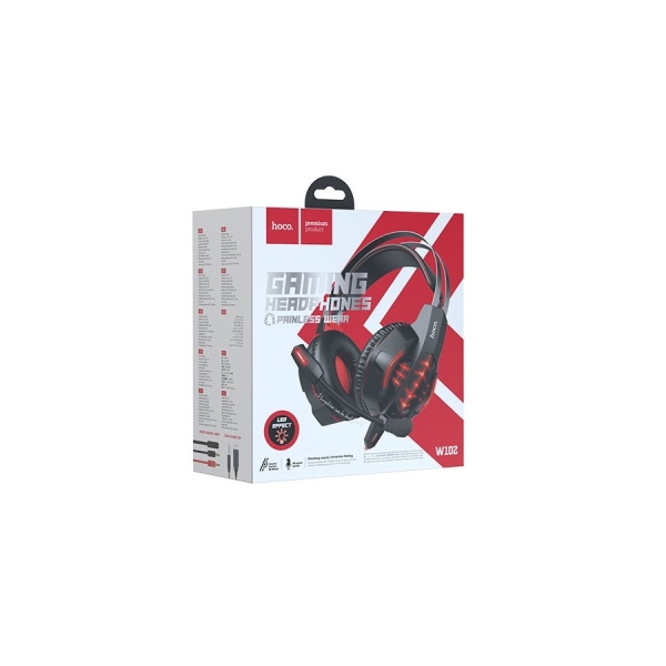 Audífono Gamer Hoco W102 Rojo - Imagen 2