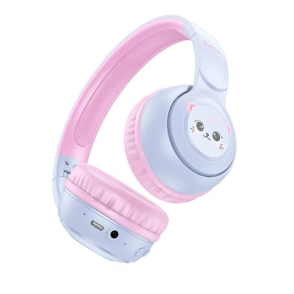 Audífonos Inalámbrico HOCO W60 Celeste/Rosa Infantil - Imagen 2