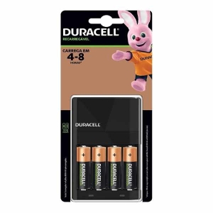 Cargador de Pilar Duracell Recargables AA/AAA + 4 Pilas Recargables AA