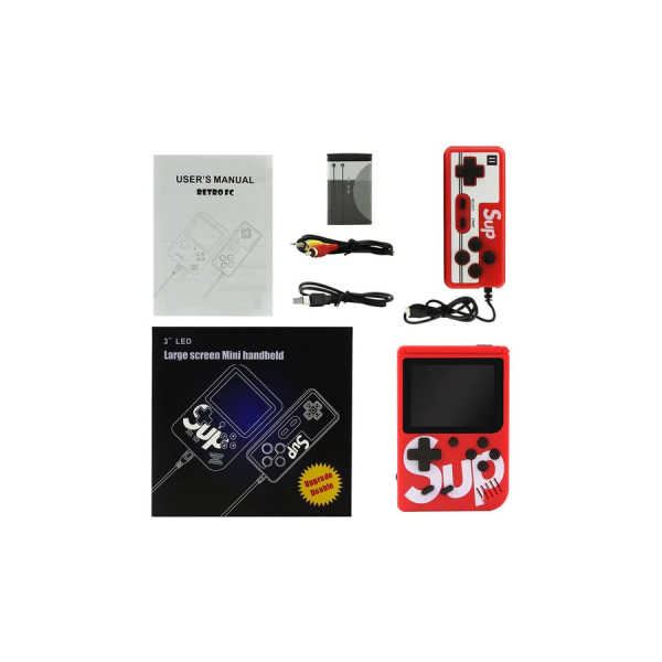 Mini consola sup Roja portátil retro 400 juegos con Joystick - Imagen 2