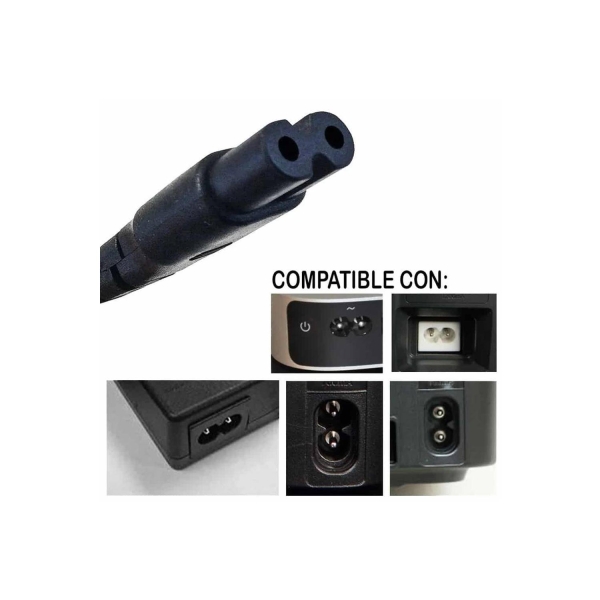 Cable de Poder tipo 8 (220V/10A) 1.8 Mts. - Imagen 2