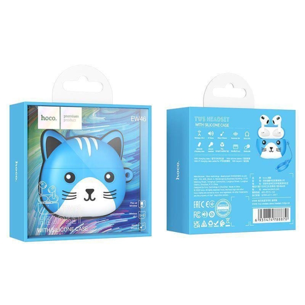 Audífonos Inalámbricos HOCO EW46 Gatito Azul - Imagen 2