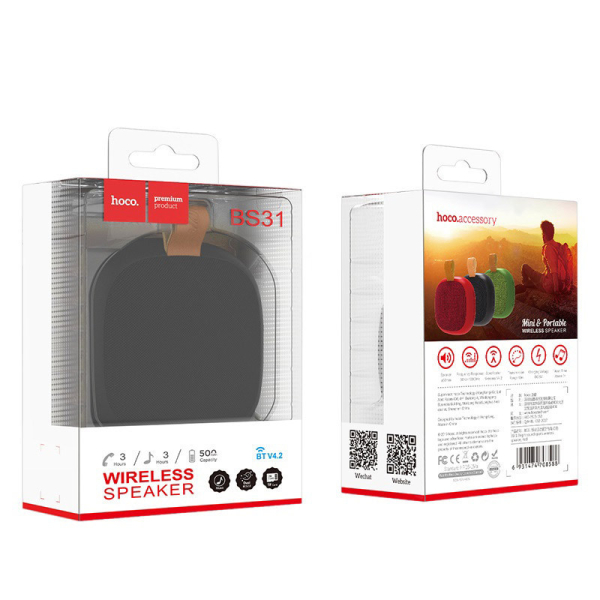 Parlante Bluetooth HOCO BS31 Negro - Imagen 3