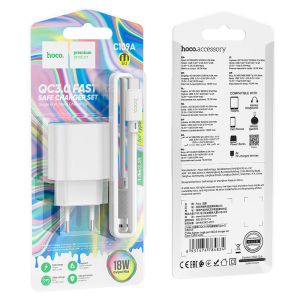 Cargador Hoco C109A 18W + Cable Tipo C QC3.0