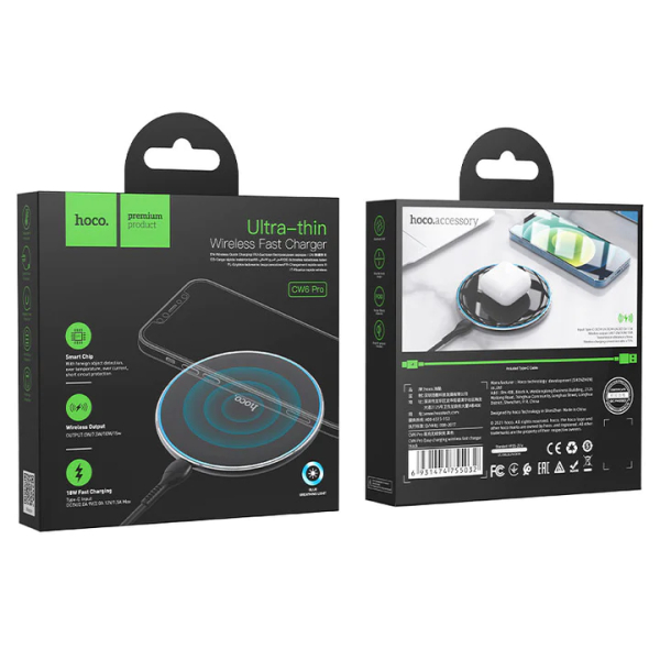 Cargador Inalámbrico QI HOCO CW6 PRO 15W