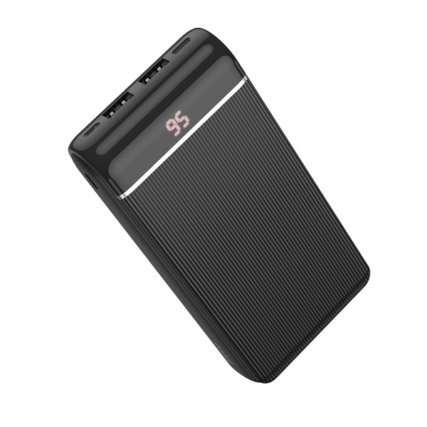Power Bank 20000mAh Hoco J59A Negra (2 Output USB /3 Input) Ind. LED - Imagen 2