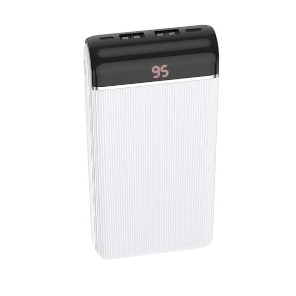 Power Bank 20000mAh Hoco J59A Blanca (2 Output USB /3 Input) Ind. LED - Imagen 2