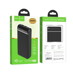 Power Bank 20000mAh Hoco J59A Negra (2 Output USB /3 Input) Ind. LED