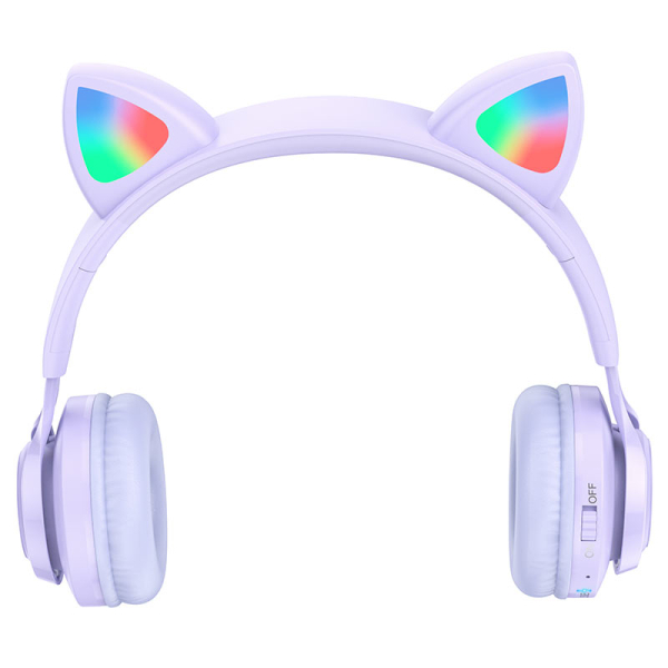 Audífonos Bluetooth HOCO CatEar W39 Morado - Imagen 3