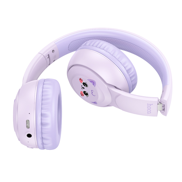 Audífonos Inalámbrico HOCO W60 Morado Infantil - Imagen 3