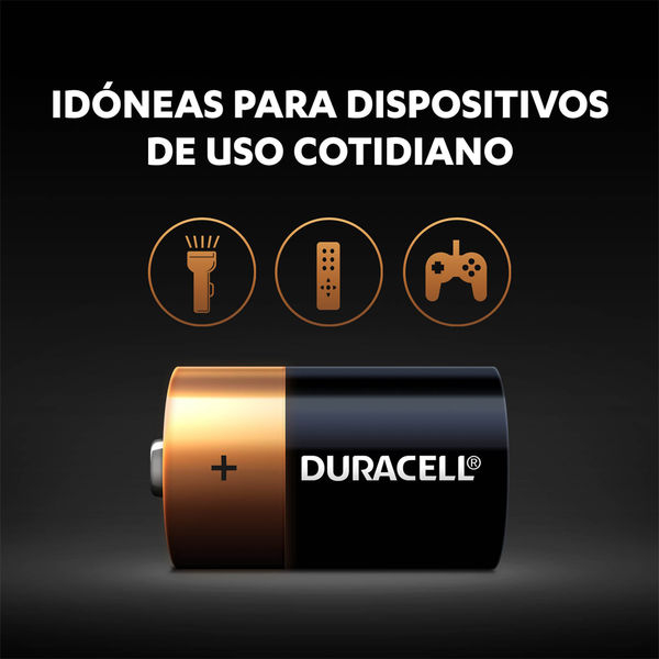Pila Duracell D Alcalina (Unidad) - Imagen 3