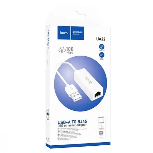 Adaptador HOCO UA22 USB A - RJ45