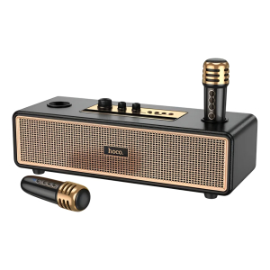 Parlante Karaoke Bluetooth HOCO BS63 C/Microfonos Negro