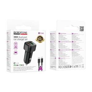 Cargador Vehiculo Borofone BZ34B 20W PD/USB A