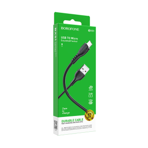 Cable Borofone  BX51 Micro USB 1 mt. Negro