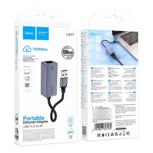 Adaptador HOCO UA37 USB A - RJ45 1000Mbps