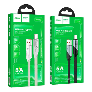 Cable HOCO U119 5A USB A-C 100W Negro