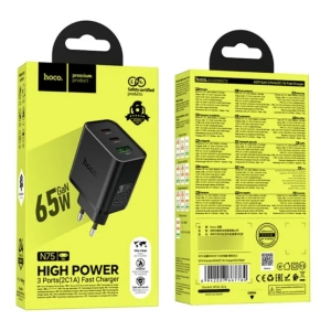 Cargador HOCO N75 65W GaN 2C/1A USB Output