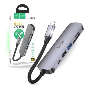 Adaptador HOCO HB28 6x1 60W