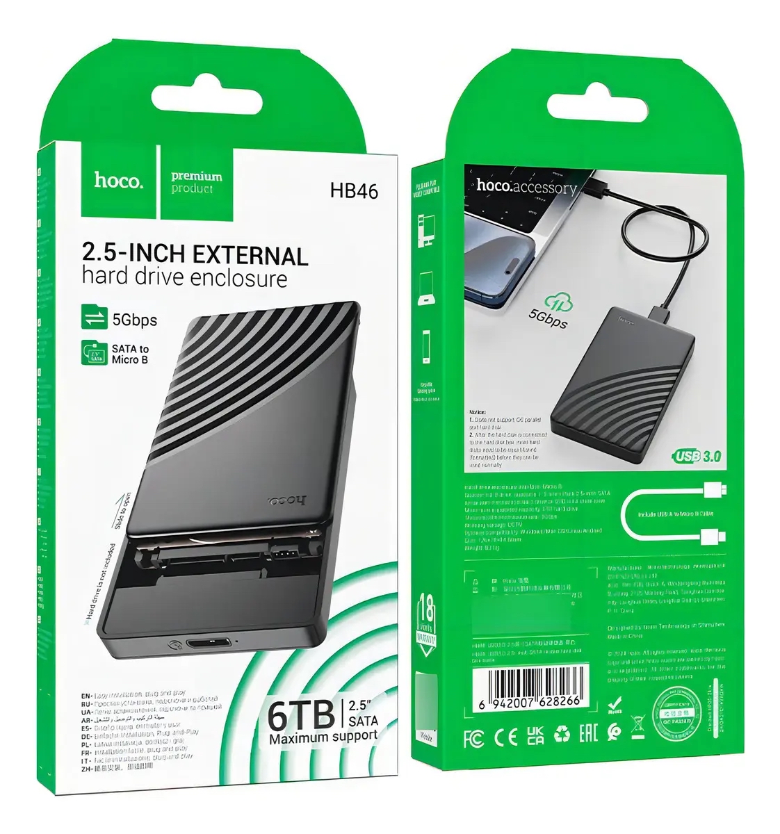 Cofre Externo HOCO HB46 Sata 2,5" USB 3.0