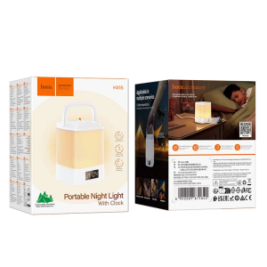 Lampara Escritorio HOCO HX15 Recargable C/Reloj